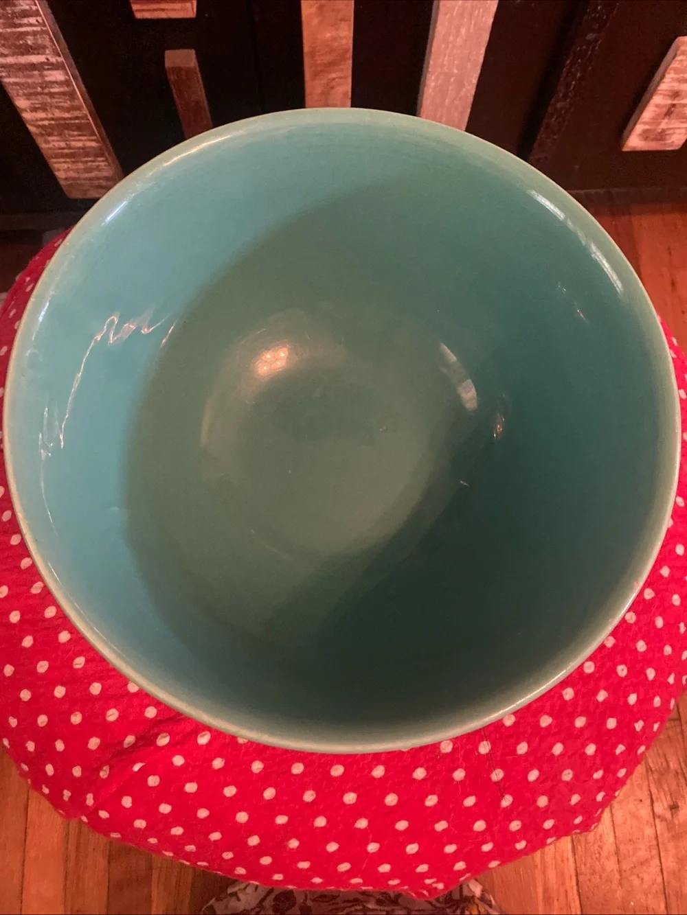 Vintage Bauer Pottery Ringware Mixing Bowl #12 Turquoise Jade Green Beehive